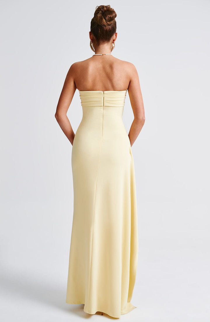 Limon | Elegante Vestido Maxi Limón
